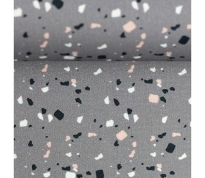 Baumwolle - Sprenkel grau rosa